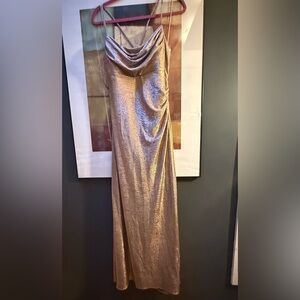 Night Way Collections Metallic Gold Dress
